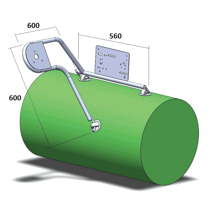 Стойка рулевая с креплением на баллон надувной лодки 25мм в Петропавловске-Камчатском