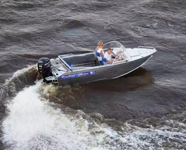 Алюминиевый катер Wyatboat-490 Pro водомет в Петропавловске-Камчатском