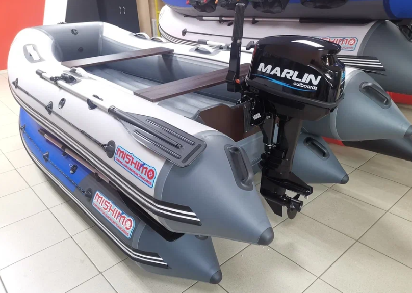 КОМПЛЕКТ ЛОДКА MISHIMO LITE 350 + МОТОР 9,8 Л.С. в Петропавловске-Камчатском