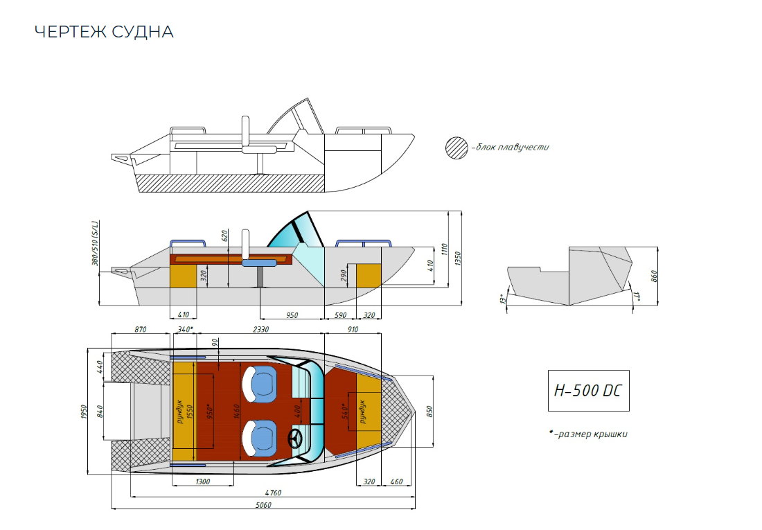 Алюминиевый катер Неман-500 DC в Петропавловске-Камчатском