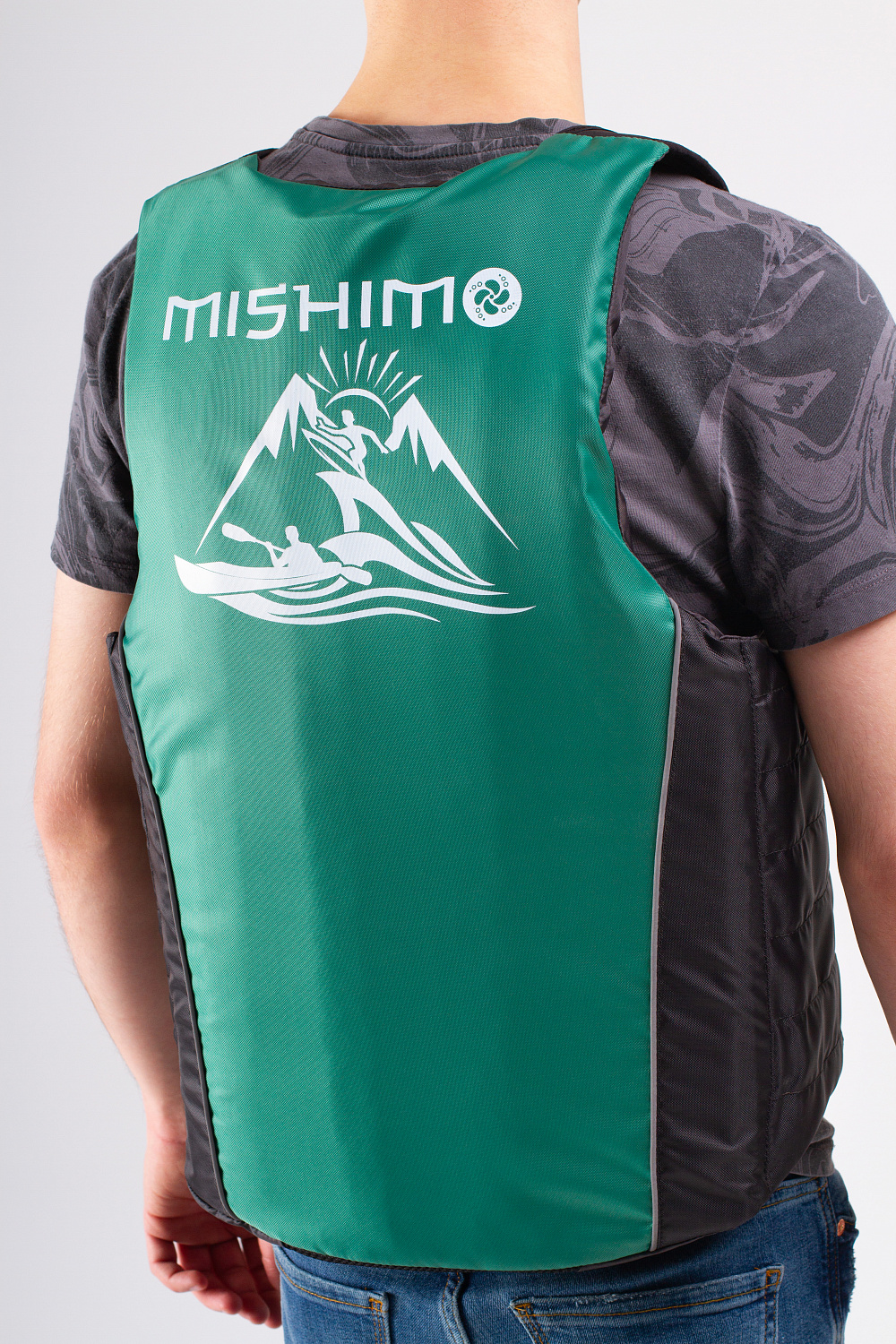 Жилет спасательный MISHIMO PRO Премиум качества Черно-зеленый в Петропавловске-Камчатском