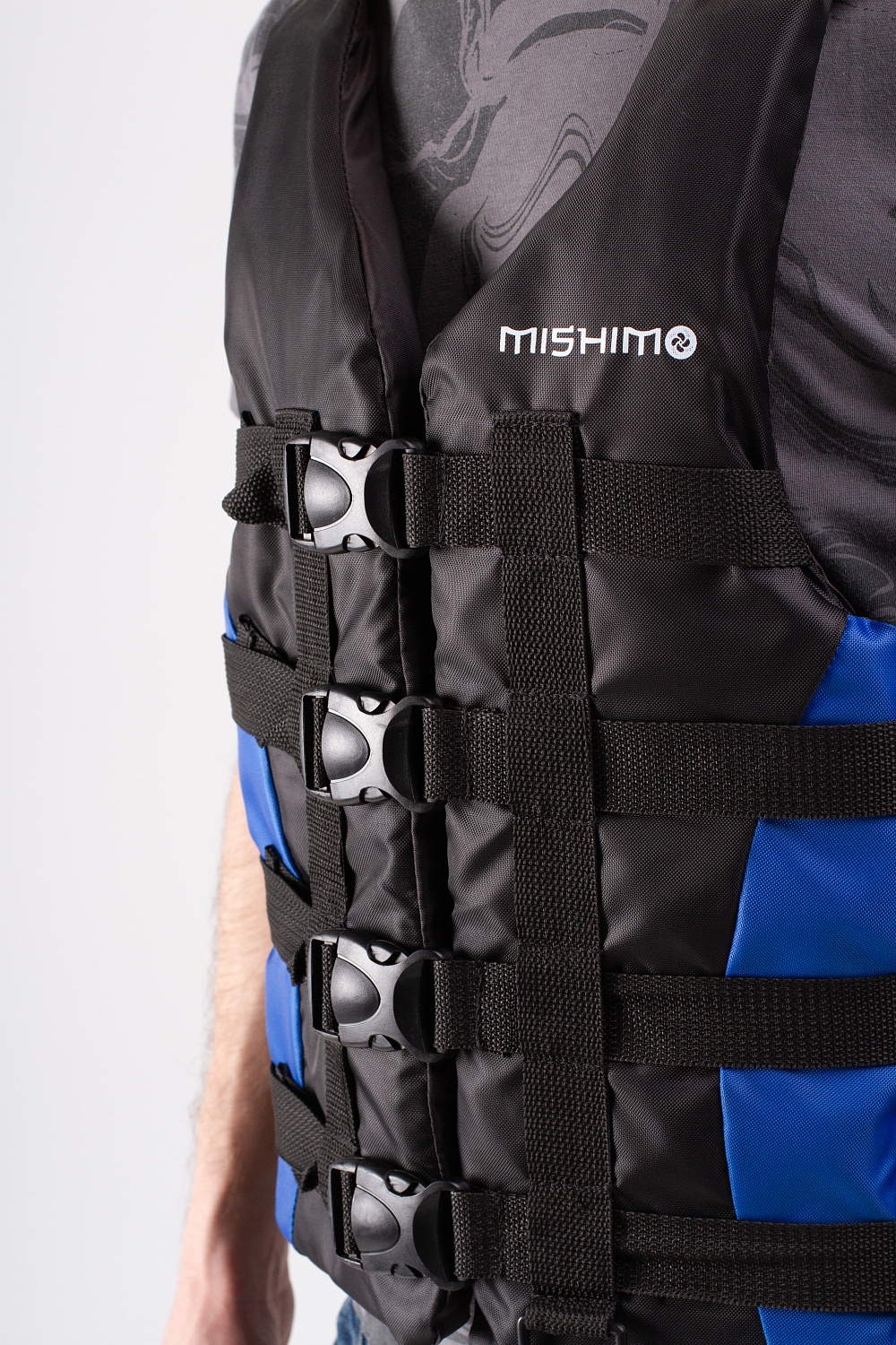 Жилет спасательный MISHIMO PRO Премиум качества Черно-синий в Петропавловске-Камчатском