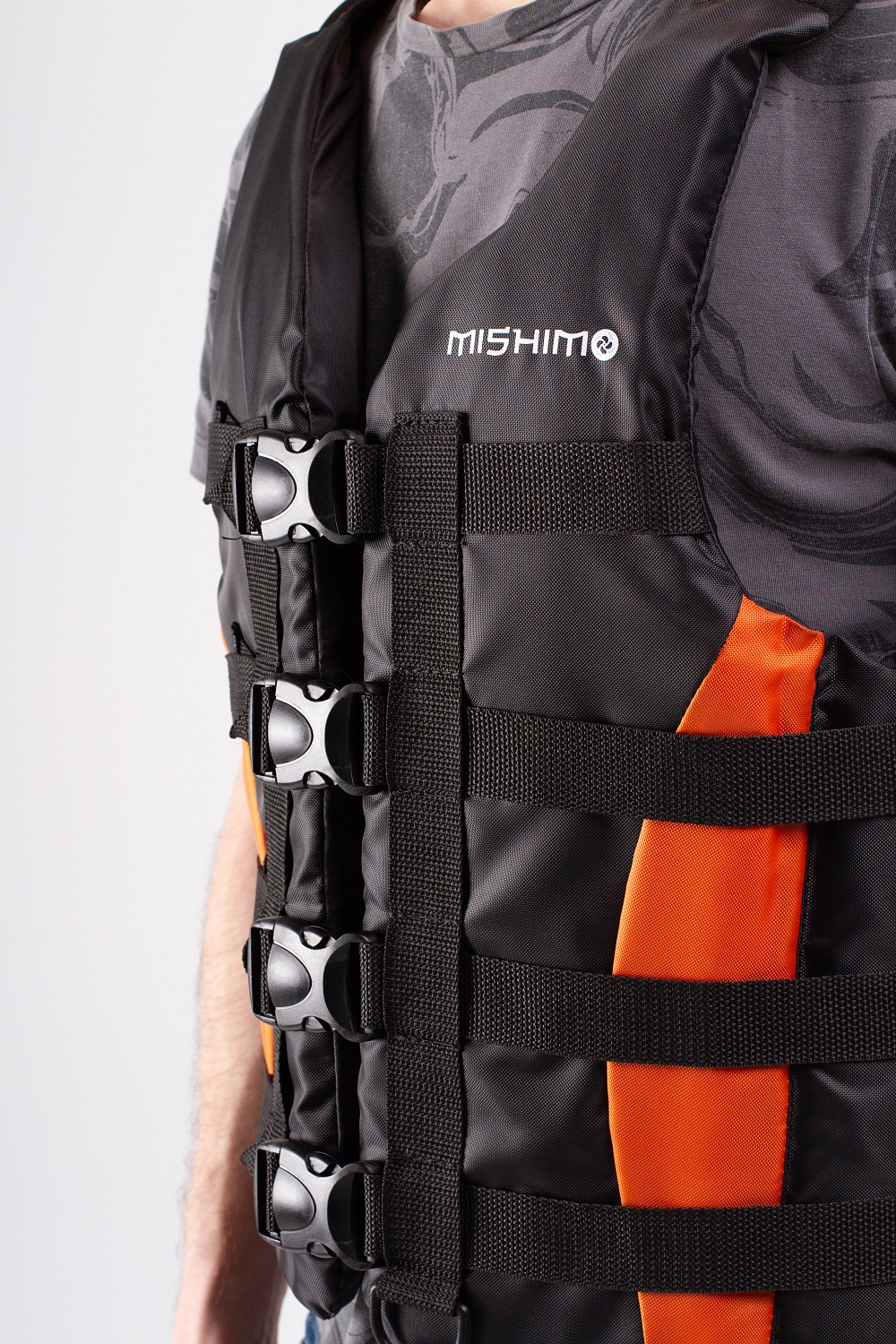 Жилет спасательный MISHIMO PRO Премиум качества Черно-оранжевый в Петропавловске-Камчатском
