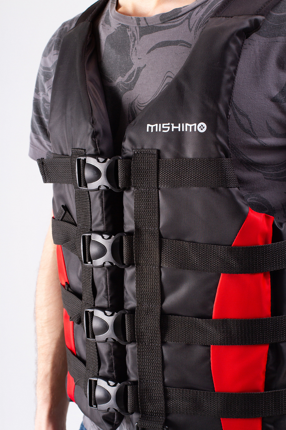 Жилет спасательный MISHIMO PRO Премиум качества Черно-красный в Петропавловске-Камчатском